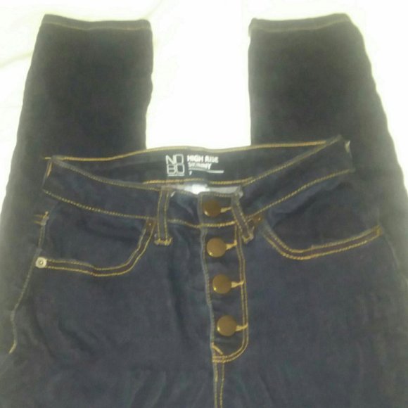 No Boundaries Womens Jeans Blue 7 Skinny - Picture 1 of 6